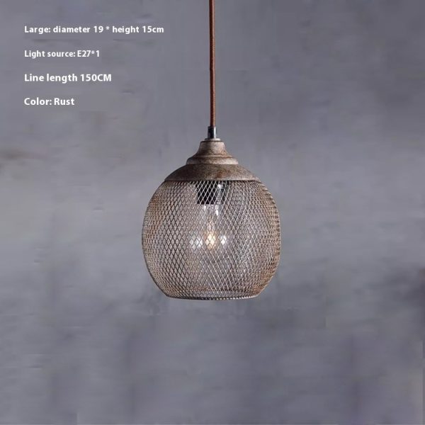 Retro Industrial Style Iron Iron Net Chandelier - Image 6