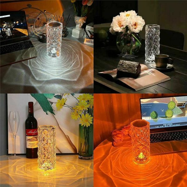 LED Crystal Table Lamp Diamond Rose Night Light Touch Atmosphere &Remote Control - Image 4