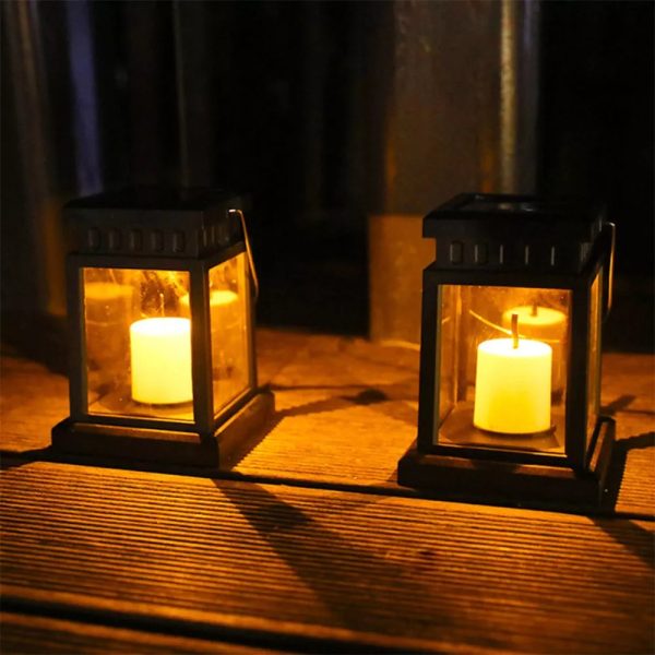 3pcs Solar Powered LED Lantern Lights Waterproof Lamp Hanging Outdoor Garden Lawn - Image 7