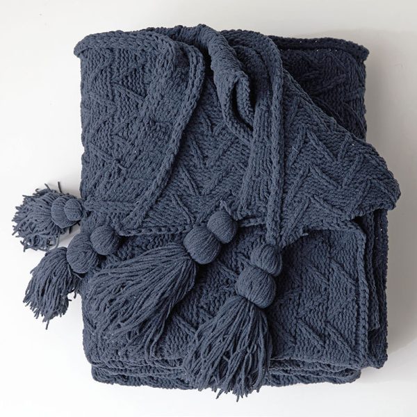 Chenille Nordic Home Knitted Sofa Blanket - Image 6
