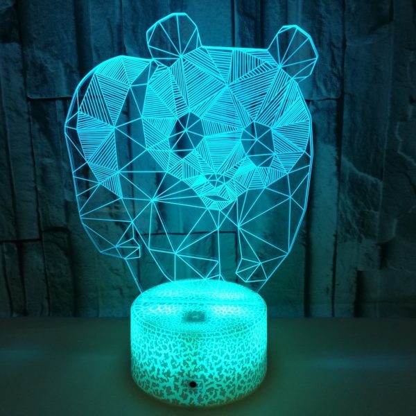 New Panda Colorful LED Touch 3D Night Light Home Decor - Image 2