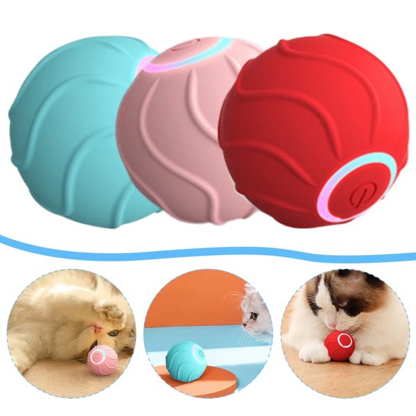 Smart Cat Toys Rolling Ball Pet Cat Owner Interactive Pets Toys Automatic Bouncing Ball USB Self Hi Teasing Kittens Jumping Ball - Image 2