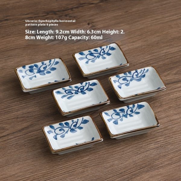 Rectangular Ceramic Commercial Specialty Store Gourmet Restaurant Dipped In Vinegar Soy Sauce Dish - Image 5