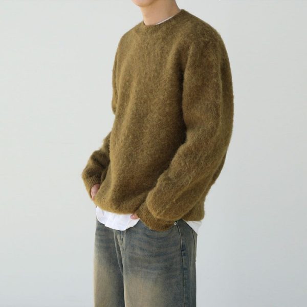 Lazy Round Neck Soft Wool Sweater