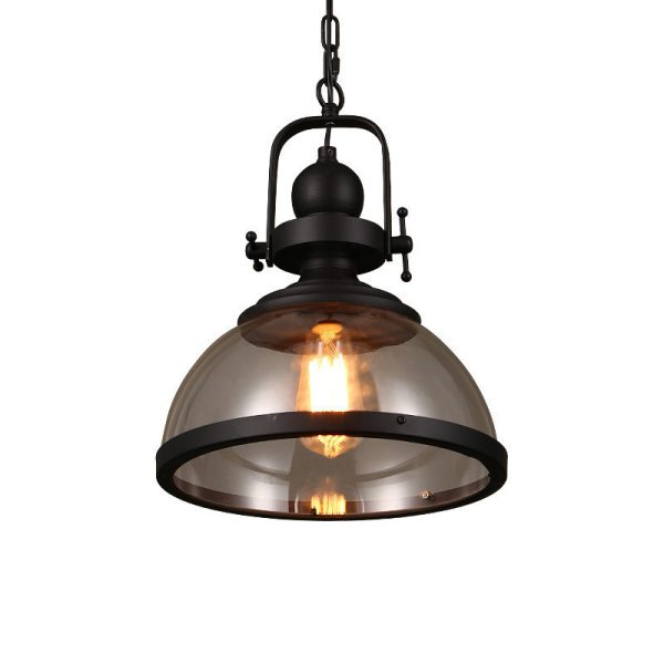 Retro Industrial Style Restaurant Hotel Steel Glass Chandelier - Image 5