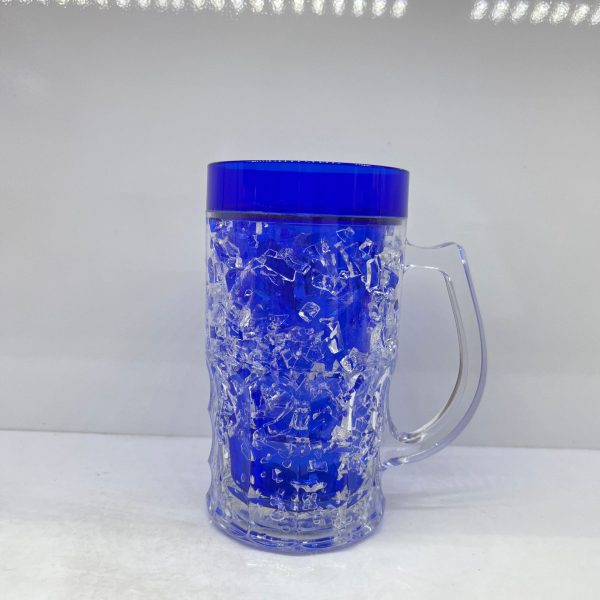 Household large capacity beer mug, summer double cold keep ice cup, simple cold kettle with handle, plastic environmentally friendly - Image 3