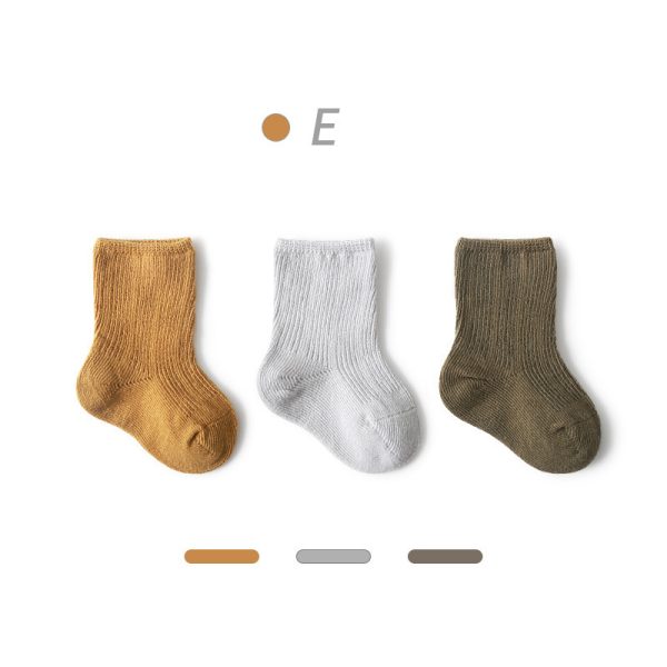 Baby  Autumn New Style Non-tight Leg Socks Pure Color - Image 3