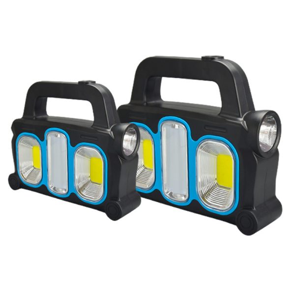 Long-range Projection Light COB Portable Searchlight Solar USB Charging - Image 5