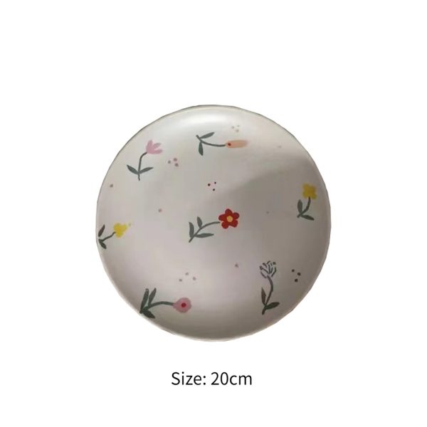 Ins Matte Hand Painted Floral Fruit Dessert Plate - Image 6