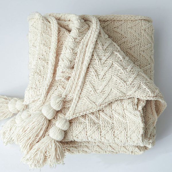 Chenille Nordic Home Knitted Sofa Blanket - Image 4