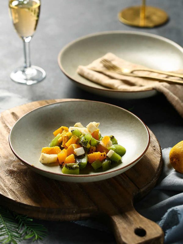 Simple Retro Ceramic Deep Plates Household Tableware - Image 4