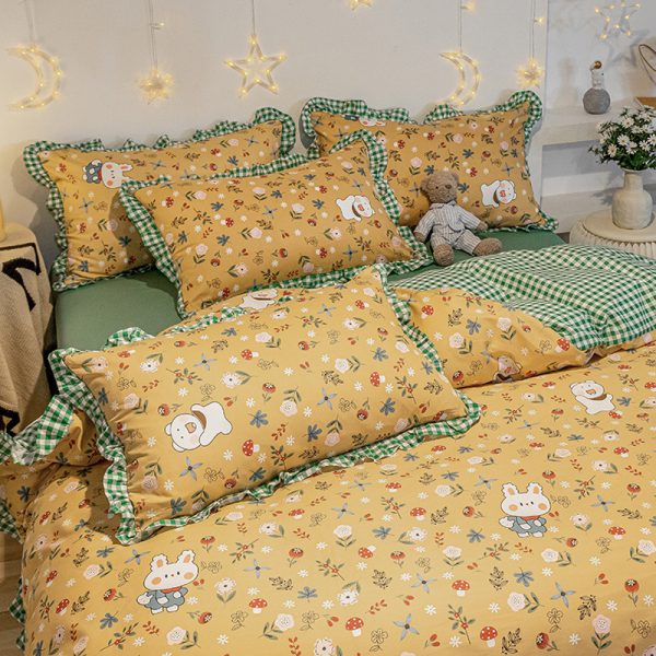 Four-piece Cotton Bedding Summer Princess Style Sheets - Image 5