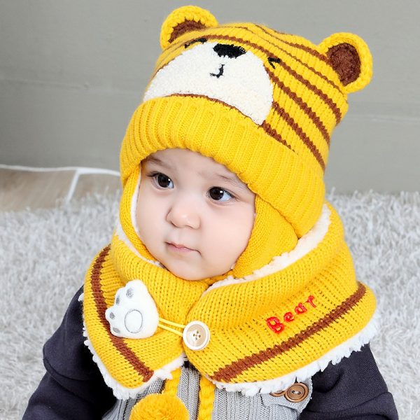 Baby Cute Bear Ear Protection  And Neck Set - Image 5