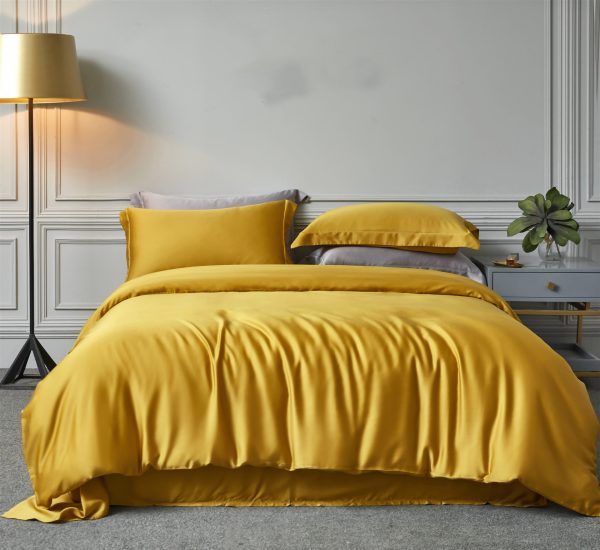 Tencel Double-sided Pure Blue Fine Tencel Simple Silky Smooth Bed Products - Image 10