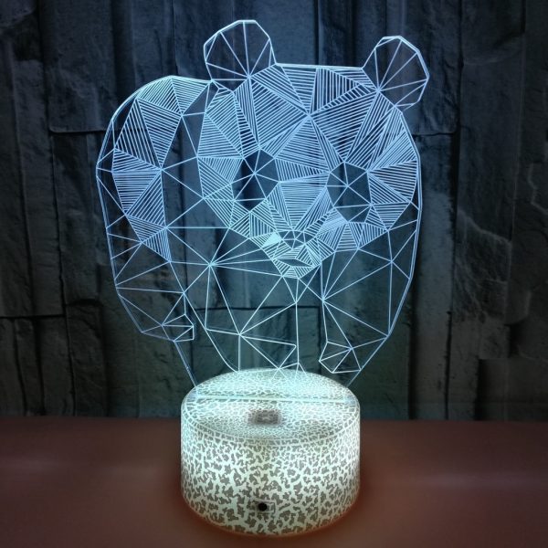 New Panda Colorful LED Touch 3D Night Light Home Decor - Image 3