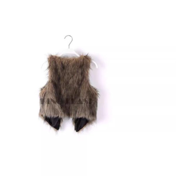 European And American Fashion Solid Color Artificial Fur Fox Fur Vest - Image 3