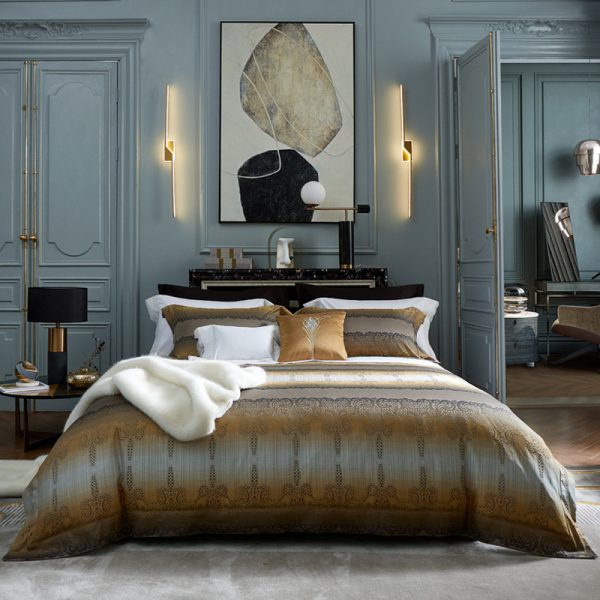 Town Style High-end Affordable Luxury Style Cotton Four-piece Bedding Set - Image 7
