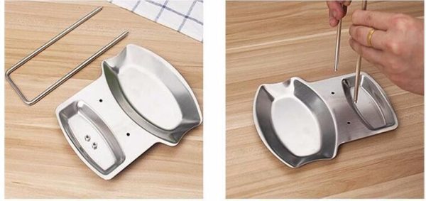 Multifunctional Stainless Steel Pot Cover Rack - Image 4