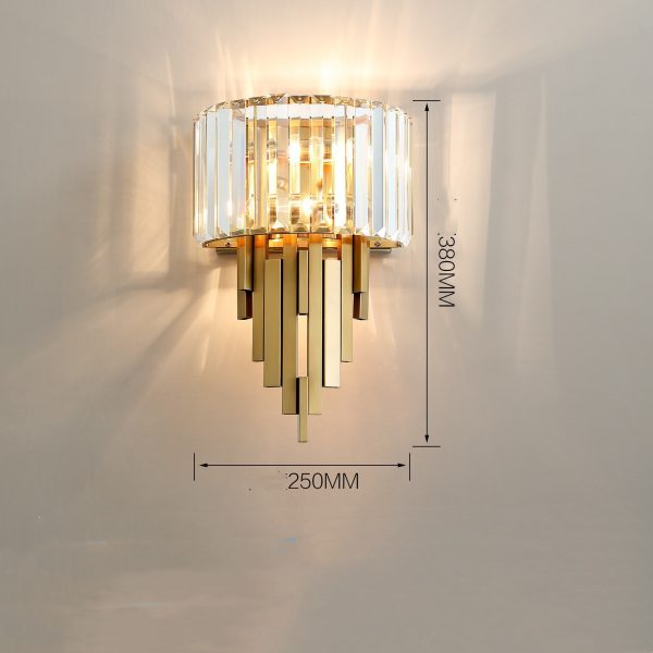 New Post-modern Light Luxury Crystal Wall Lamp - Image 4