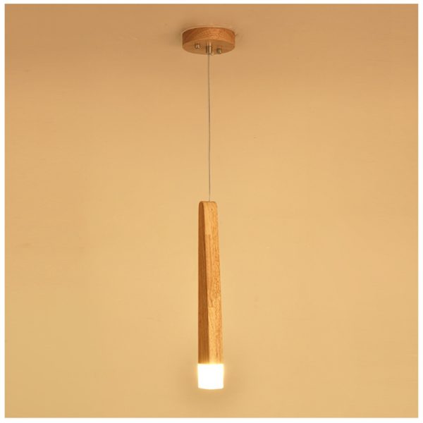 Nordic Solid Wood Matchstick Wooden Strip Pendant Light Post Modern Simplicity - Image 4