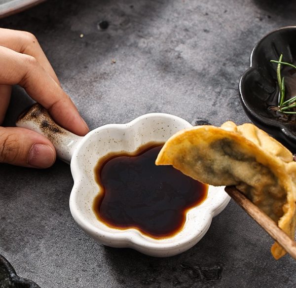 Japanese-style Household Ceramic Flavour Dish With Handle - Image 3