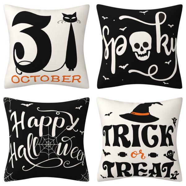 Halloween Pillow Cover Home Decoration Linen Cushion - Image 10