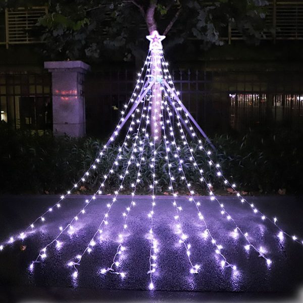 LED Five-pointed Star Waterfall Light To Decorate The Courtyard Outdoor - Image 9