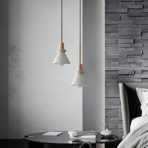 Nordic Creative Wooden Style Cement Pendant Light - Image 5