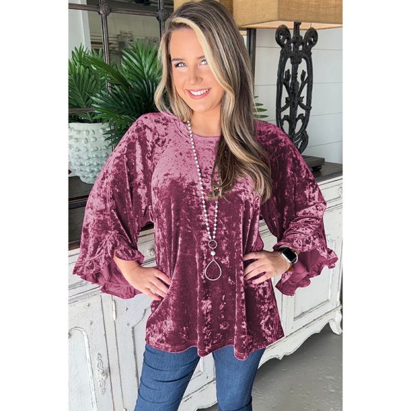 Solid Color Loose Long Sleeves Top For Women - Image 3