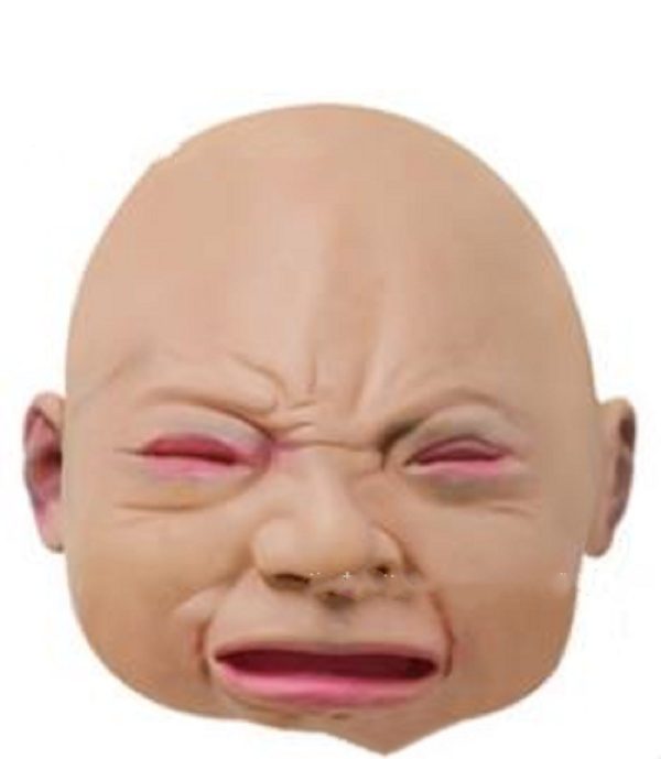 Crying Mask Funny S Y Angry Baby Face Latex Mask Headgear Halloween - Image 4