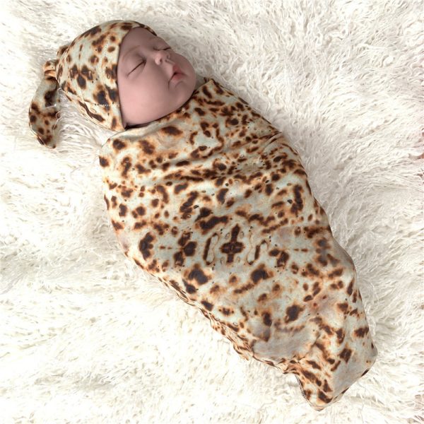 Baby Wrap Blanket Baby Hat 2-Piece Set - Image 3