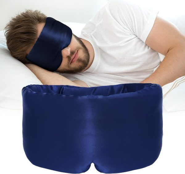 Long Sleep Shading Not Tight Ear All-inclusive Eye Shield Artificial Silk Cold Soft Eye Mask - Image 6