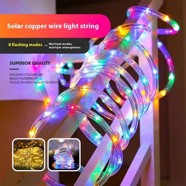 LED Solar Tube Lighting Chain Courtyard Decoration - Image 2