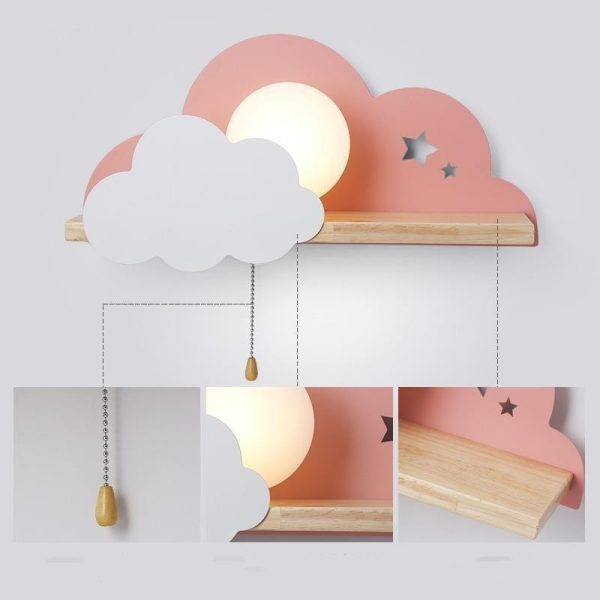 Simple Bedside Cloud Decoration Creative Wall Lamp - Image 2