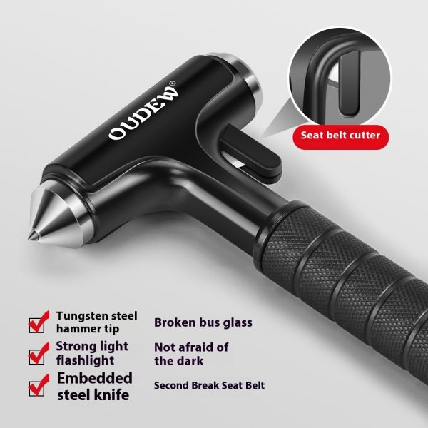 Multifunctional All-metal Emergency Window Break Hammer Stainless Steel - Image 6
