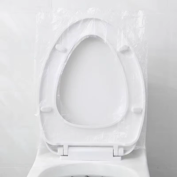 50Pcs Disposable Plastic Toilet Seat Cover Waterproof and Non Slip Individually Wrapped, for Travel, Toilet Seat Protectors - Image 3