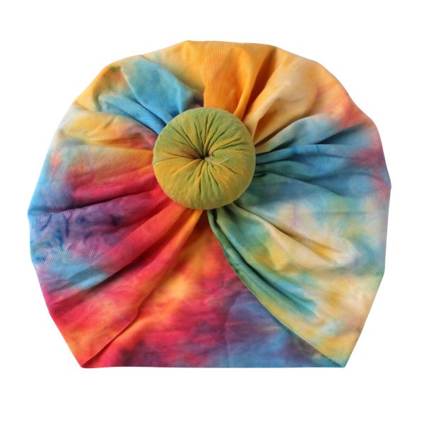 Newborn Fetal Cap Tie-dye Donut Elastic Pullover Cap Indian Hat - Image 4