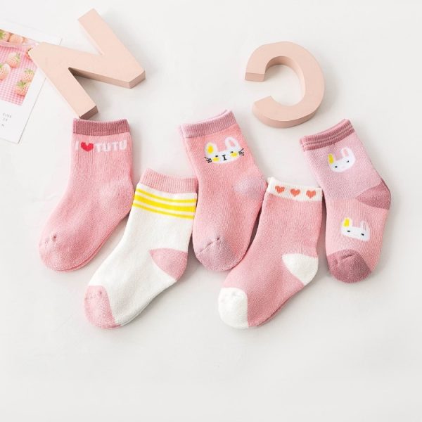 Cute And Thick Children's Warm Terry Socks - Image 7