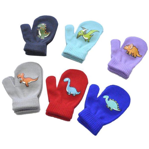 Children's Cartoon Warm And Velvet Thick Knitted Gloves - Image 8