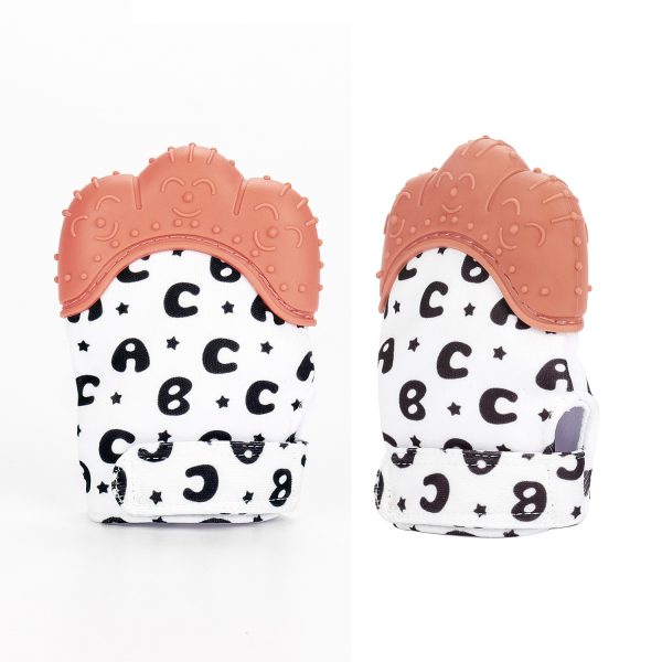 Anti-scratch Face Prevent Hand Sucking Biteable Silicone Molar Baby And Infant Gloves - Image 6