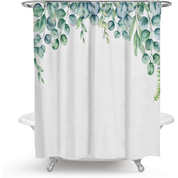 Color Floral Plant Shower Curtain Bathroom Curtain Polyester - Image 4