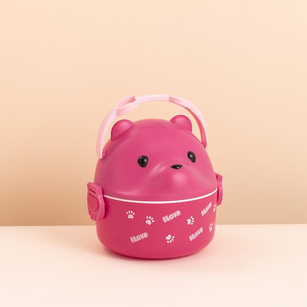 Glasses Bear Double-layer Portable Lunch Box - Image 7