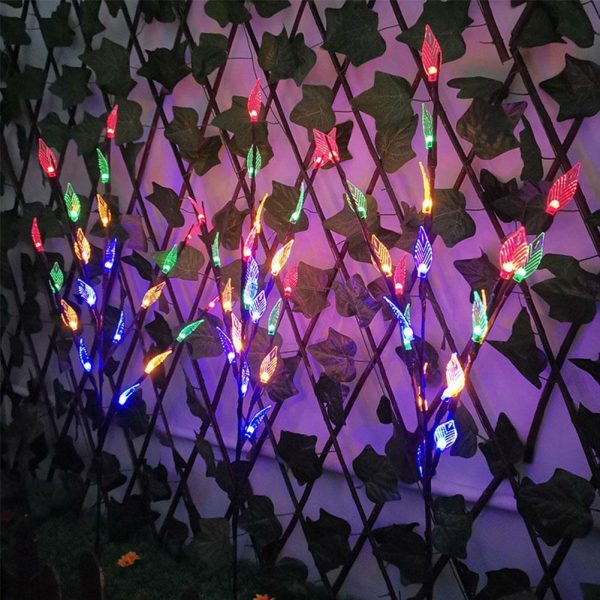 Outdoor Waterproof Solar Leaf Lawn LED String Lights - Image 6