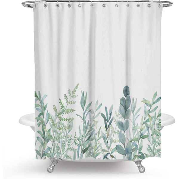 Color Floral Plant Shower Curtain Bathroom Curtain Polyester - Image 5