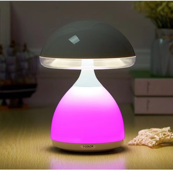 Color Dimming Rechargeable Bedside Mushroom Lamp - Image 3