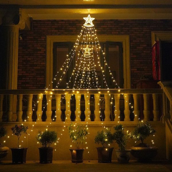 LED Five-pointed Star Waterfall Light To Decorate The Courtyard Outdoor - Image 7