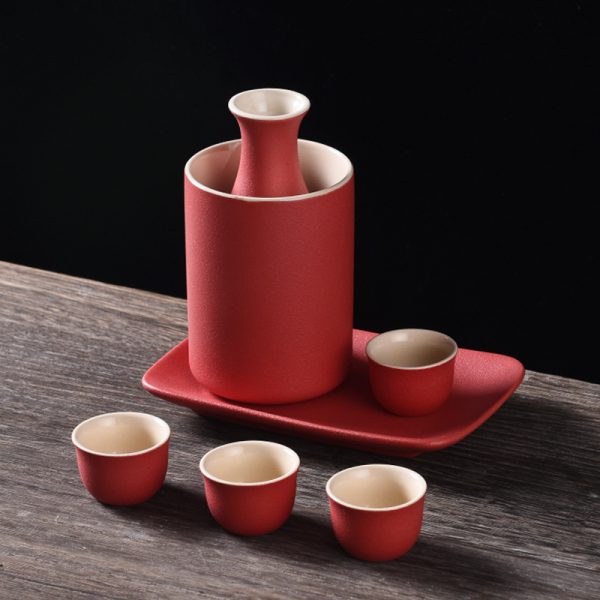 Japanese Style Wine-warmer Sake Set Gift Set Small Wine Pot Ceramic Restaurant Wine Set Ceramic - Image 5