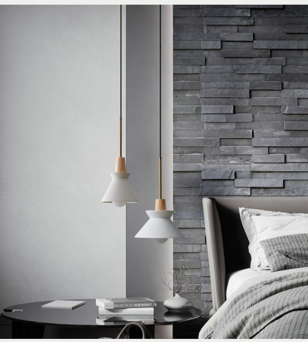 Nordic Creative Wooden Style Cement Pendant Light - Image 6