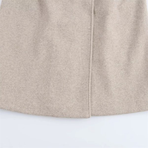 Style Fashion Simple Artificial Fur Effect Woolen Coat - Image 3