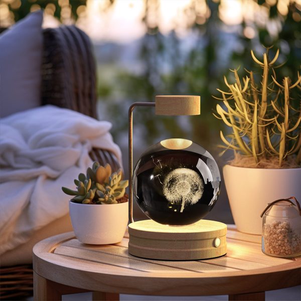 Crystal Ball Cosmic Dinosaur Indoor Night Light USB Power Warm Bedside Light Birthday Gift Night Lamp - Image 9